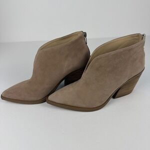 VINCE CAMUTO Womens Ginsel Suede Leather Point Toe Bootie -‎ Size 9-1/2 - Taupe